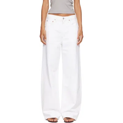 Agolde White Low Curve Jeans