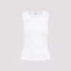 Agolde White Poppy Organic Cotton Tank Top In White