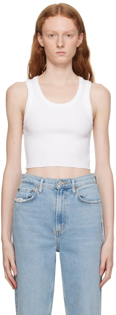 Agolde White Poppy Tank Top