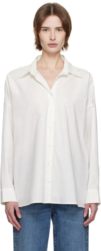 Agolde White Roux Shirt In Rice