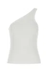 Agolde Stretch Cotton Blend Tank Top In White