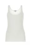 Agolde White Stretch Modal Blend Zane Tank Top In White