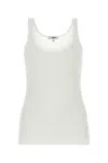 Agolde White Stretch Modal Blend Zane Tank Top In White