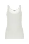 Agolde Jordan Ribbed Cotton-blend Tank In White