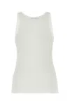 Agolde Sleeveless Ribbed Tank Top In White