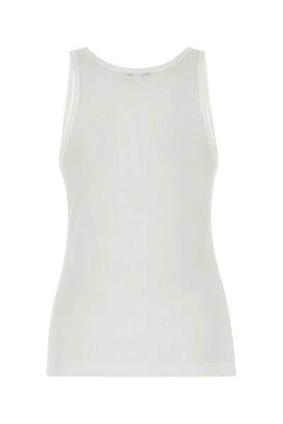 Agolde White Stretch Viscose Tank Top
