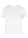 Agolde Adine Shrunken Tee In White Ash In White