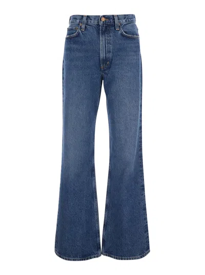 Agolde Wide Five-pocket Denim Jeans In Blue