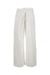Agolde Vana Fold Wide-leg Jeans In White