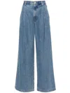 Agolde Five Pocket Denim Trousers In Blue