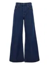 Agolde Lady's Wide-leg Jeans With Five Pockets In Blue
