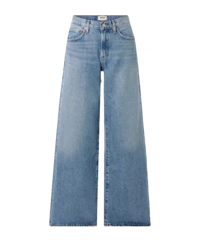 Agolde Clara Baggy Wide-leg Organic Jeans In Blue