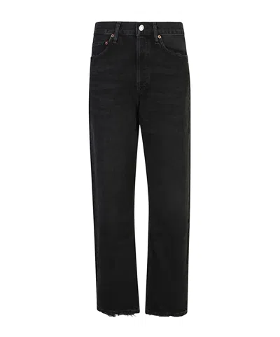 Agolde Wide-leg Jeans In Black