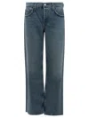Agolde Wide Leg Jeans In Blue