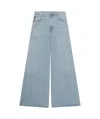 Agolde Light Blue Wide Denim Jeans In Blue