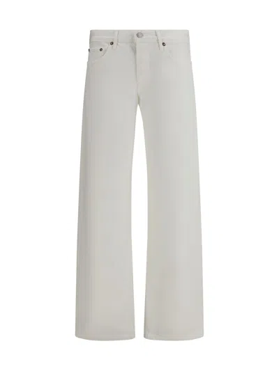 Agolde Wide Leg Jeans In White