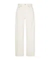 Agolde Vana Fold Wide-leg Jeans In White