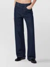 Agolde Wide-leg Jeans With Five Pockets And Belt Loops In Blue