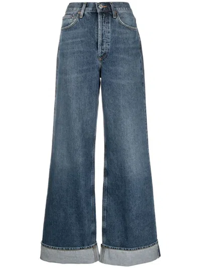 AGOLDE WIDE-LEG ORGANIC COTTON JEANS