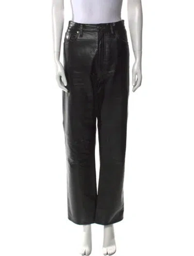 Pre-owned Agolde Wide Leg Pants In Black