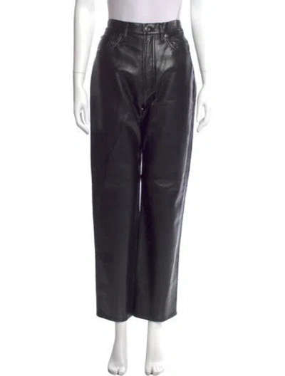 Pre-owned Agolde Wide Leg Pants In Black