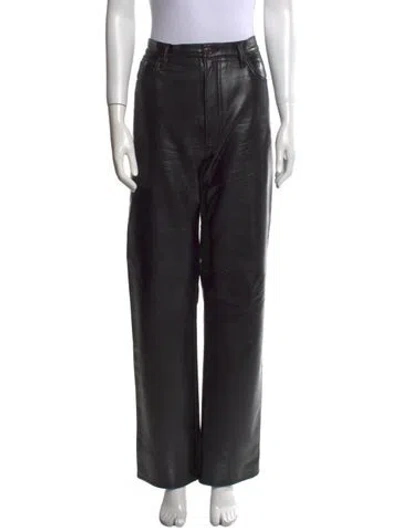 Pre-owned Agolde Wide Leg Pants In Black
