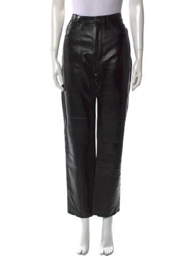 Pre-owned Agolde Wide Leg Pants In Black
