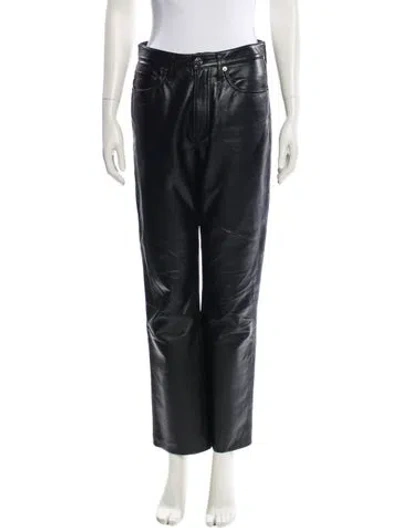 Pre-owned Agolde Wide Leg Pants In Black