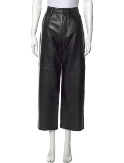 Pre-owned Agolde Wide Leg Pants In Black