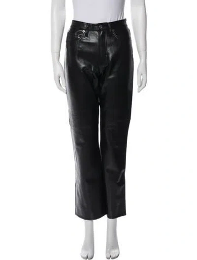 Pre-owned Agolde Wide Leg Pants In Black