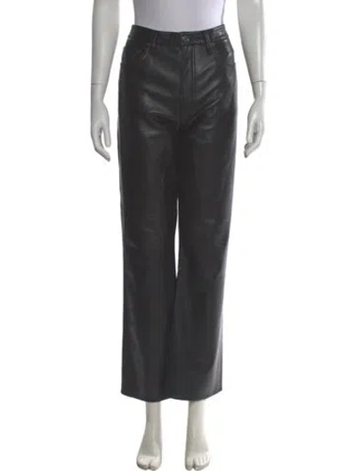Pre-owned Agolde Wide Leg Pants In Black
