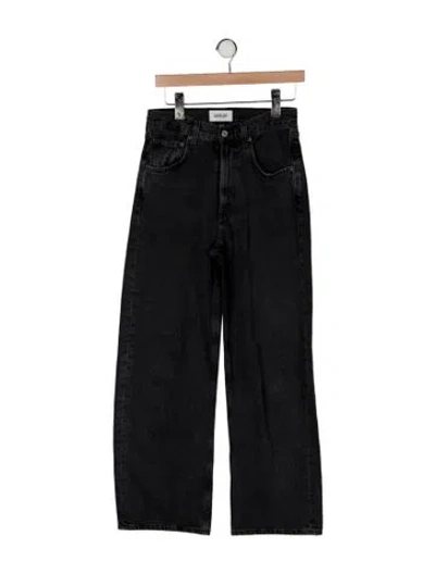 Pre-owned Agolde Wide Leg Pants In Black