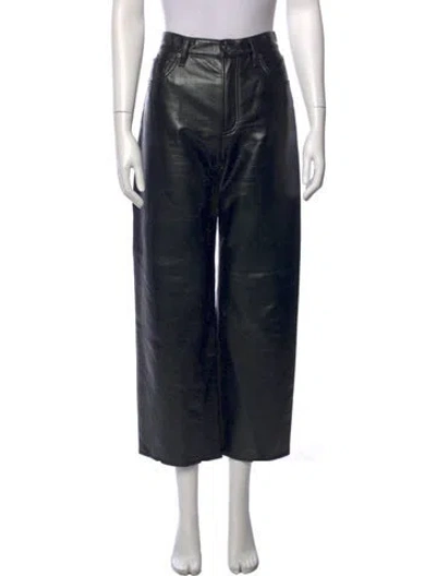 Pre-owned Agolde Wide Leg Pants In Black