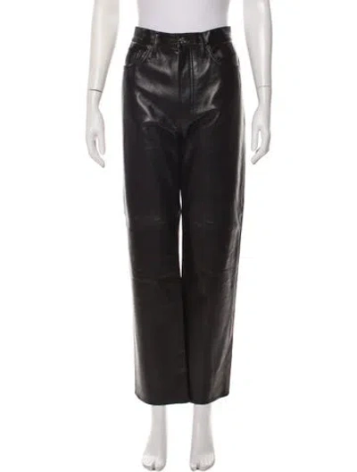 Pre-owned Agolde Wide Leg Pants In Black