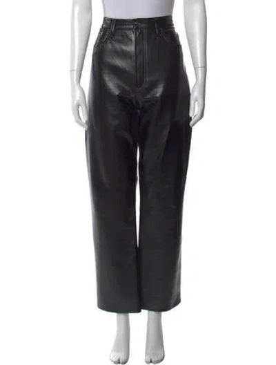 Pre-owned Agolde Wide Leg Pants In Black