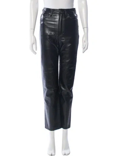 Pre-owned Agolde Wide Leg Pants In Black