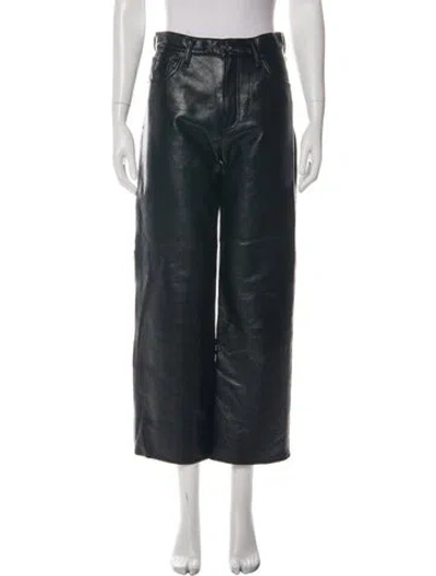 Pre-owned Agolde Wide Leg Pants In Black
