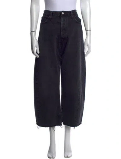 Pre-owned Agolde Wide Leg Pants In Black