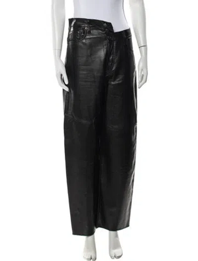 Pre-owned Agolde Wide Leg Pants In Black