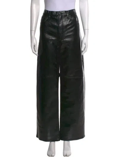 Pre-owned Agolde Wide Leg Pants In Black