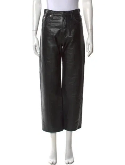 Pre-owned Agolde Wide Leg Pants In Black