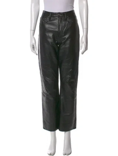 Pre-owned Agolde Wide Leg Pants In Black
