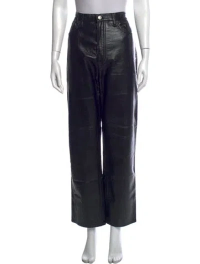 Pre-owned Agolde Wide Leg Pants In Black