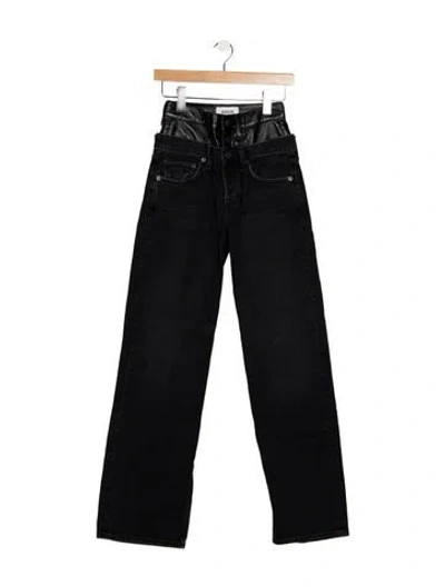 Pre-owned Agolde Wide Leg Pants In Black