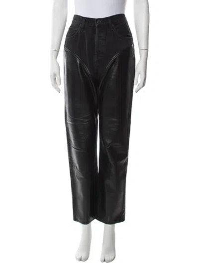 Pre-owned Agolde Wide Leg Pants In Black