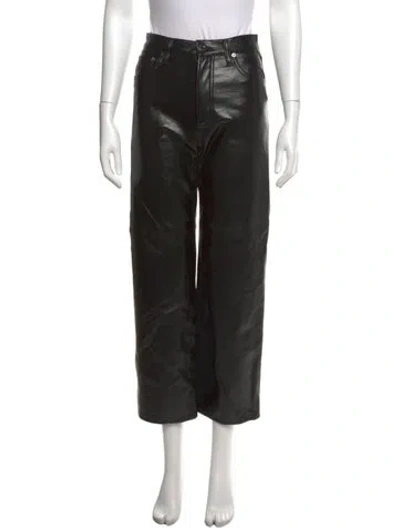 Pre-owned Agolde Wide Leg Pants In Black
