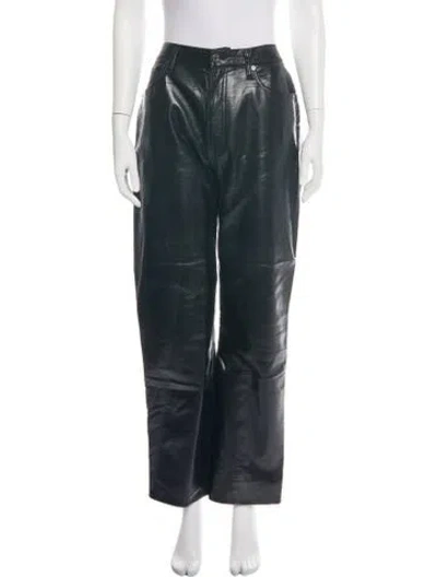Pre-owned Agolde Wide Leg Pants In Black