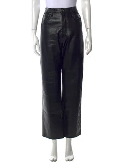 Pre-owned Agolde Wide Leg Pants In Black