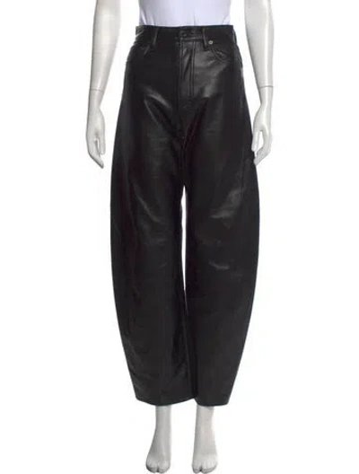 Pre-owned Agolde Wide Leg Pants In Black