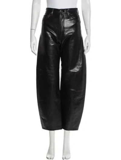 Pre-owned Agolde Wide Leg Pants In Black